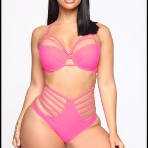 Pink Two Piece Swimsuit